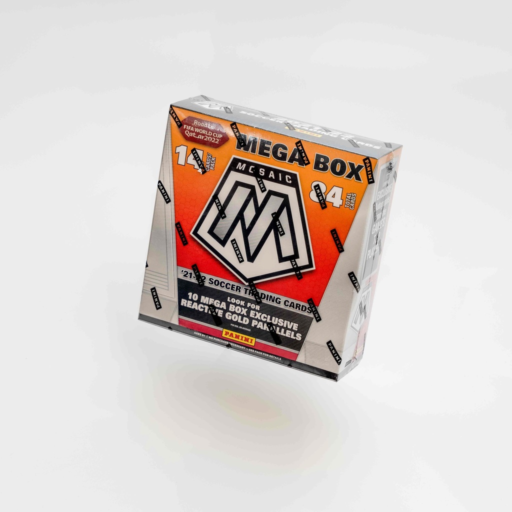 Panini Mosaic Road to FIFA World Cup Qatar 2022 Soccer
Look for 10 Mega Box Exclusive Reactive Gold Parallels 2021-2022 Mega