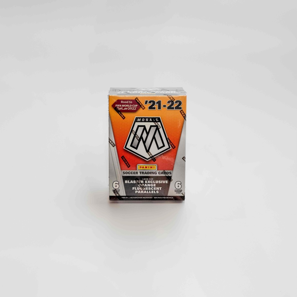 Panini Mosaic Road to FIFA World Cup Qatar 2022 Soccer Look for Blaster Exclusive Orange Fluorescent Parallels 2021-2022 Blaster Exclusive