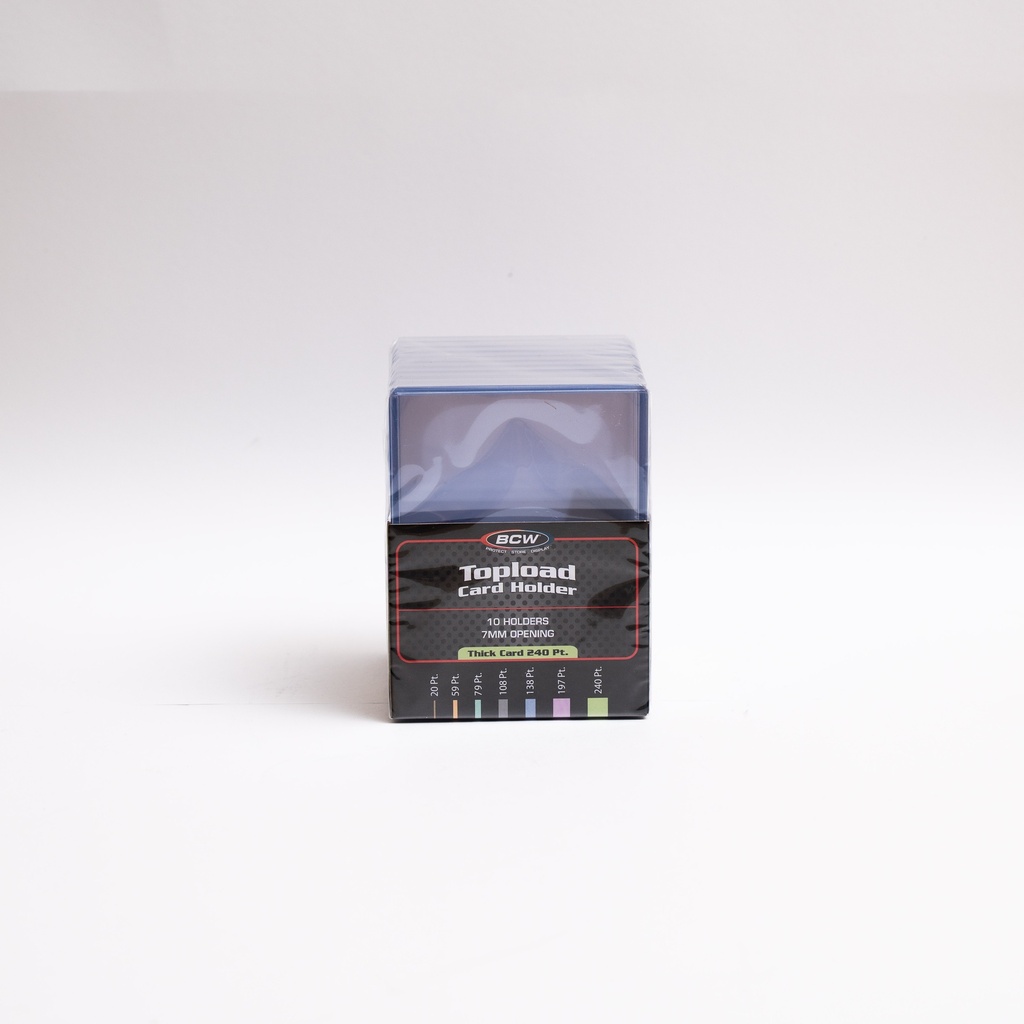 BCW Topload Card Holder 3' X 4'  Thick Card- 240 PT (10 Holders Pack)