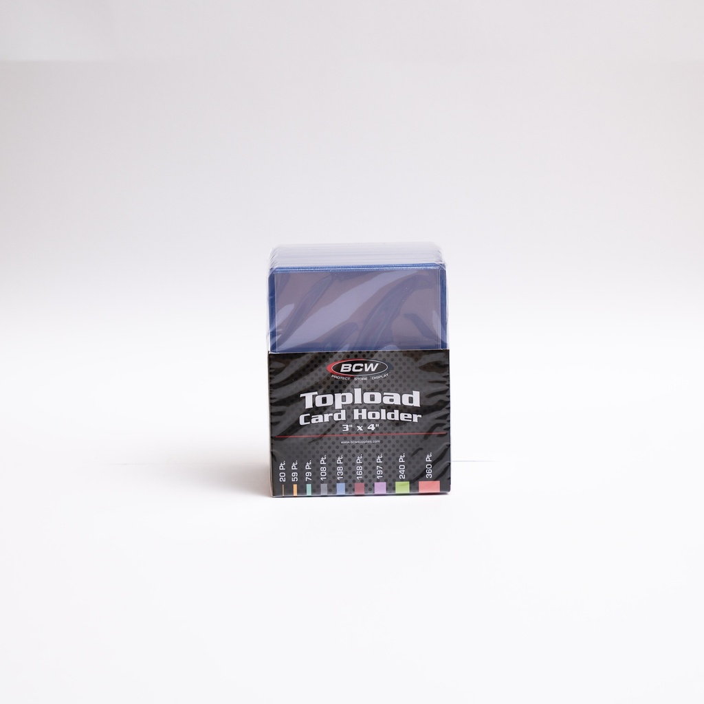 BCW Topload Card Holder 3' X 4'  Thick Card- 168 PT (10 Holders Pack)