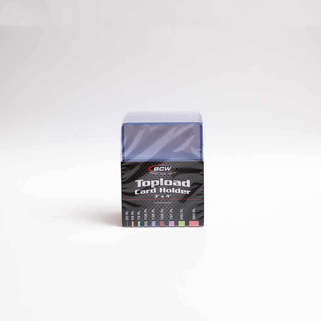BCW Thick Card Topload Holder - 3" X 4"- 138 PT (10 Holders Pack)