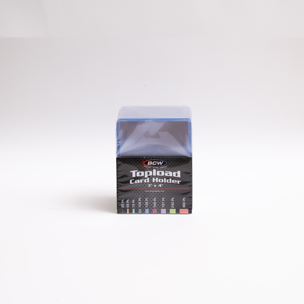 BCW Topload Card Holder 3' X 4'  Thick Card- 79 PT (25 Holders Pack)