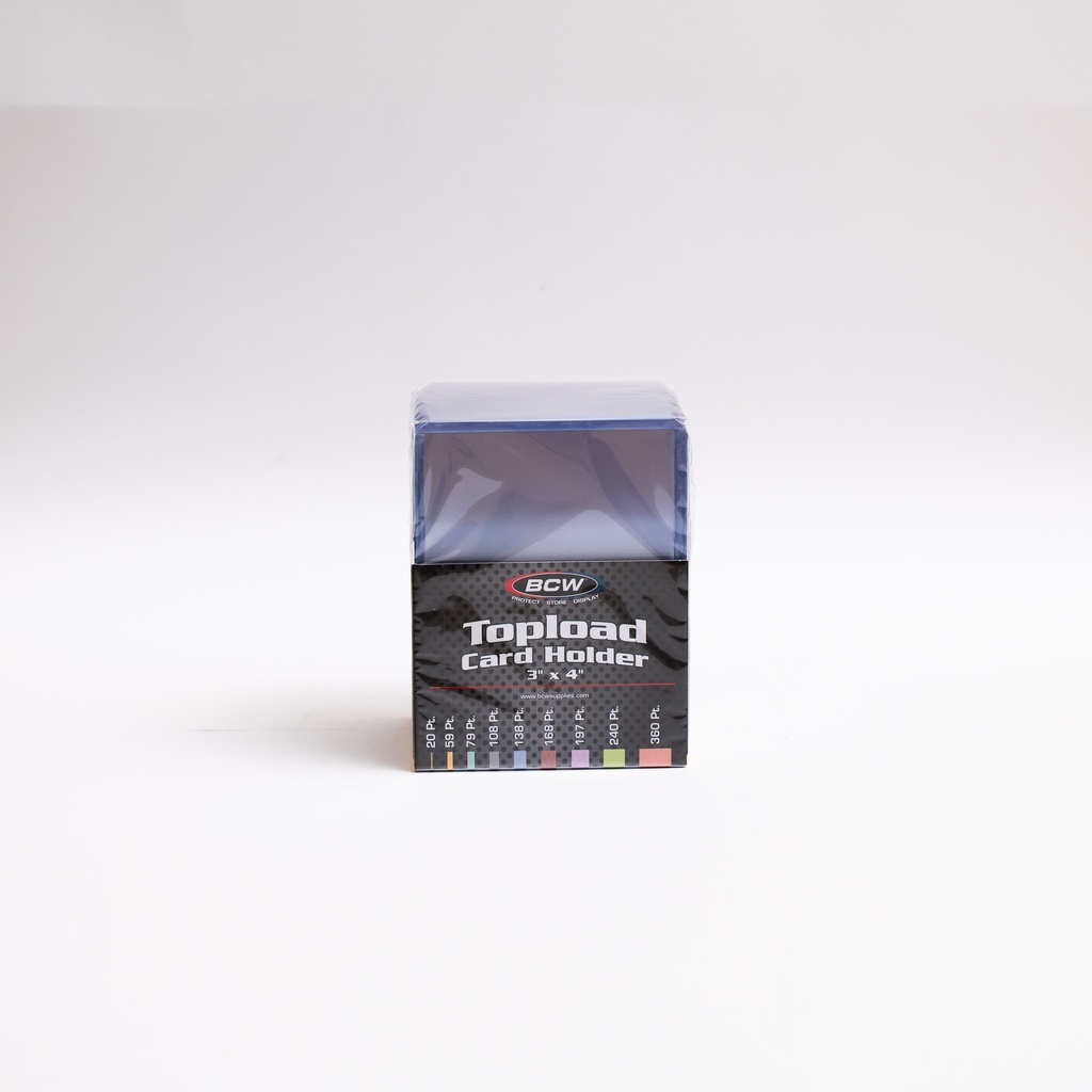 BCW Topload Card Holder 3' X 4'  Thick Card- 59 PT (25 Holders Pack)
