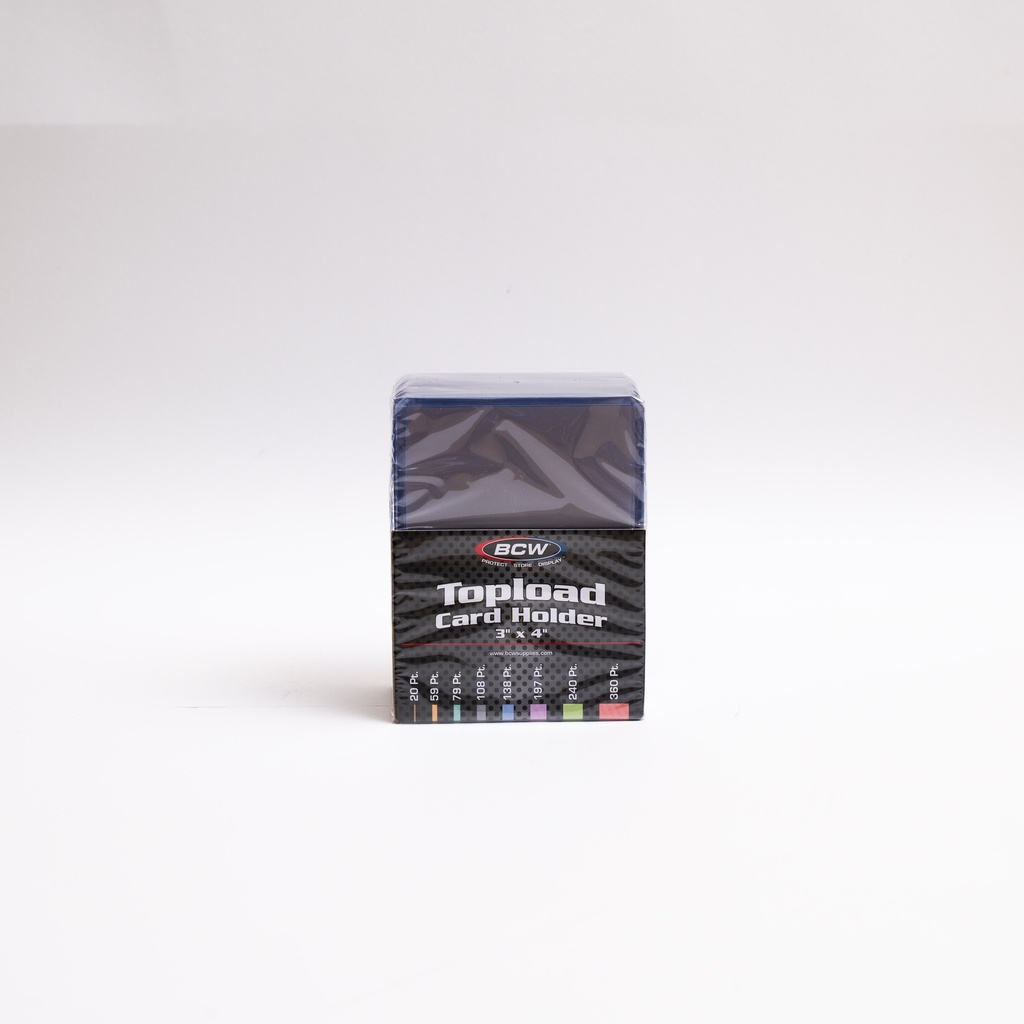 BCW Topload Card Holder 3x4 Standard (25 Holders Pack)
