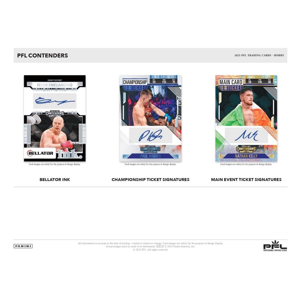 2025 Panini Contenders PFL Professional Fighters League Hobby Box (Pack)