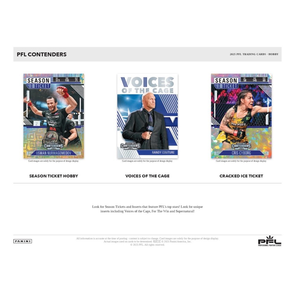 2025 Panini Contenders PFL Professional Fighters League Hobby Box (Pack)