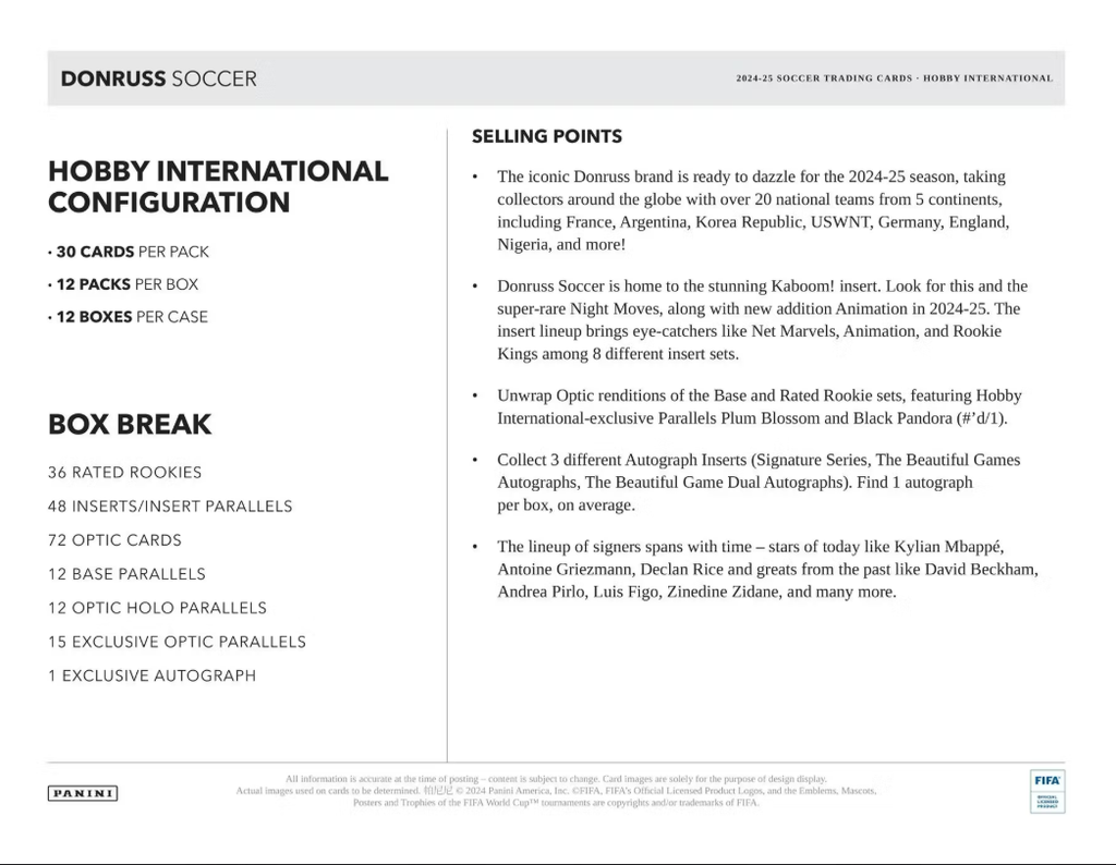Panini Donruss Soccer Hobby Box 2024-25 (Pack)