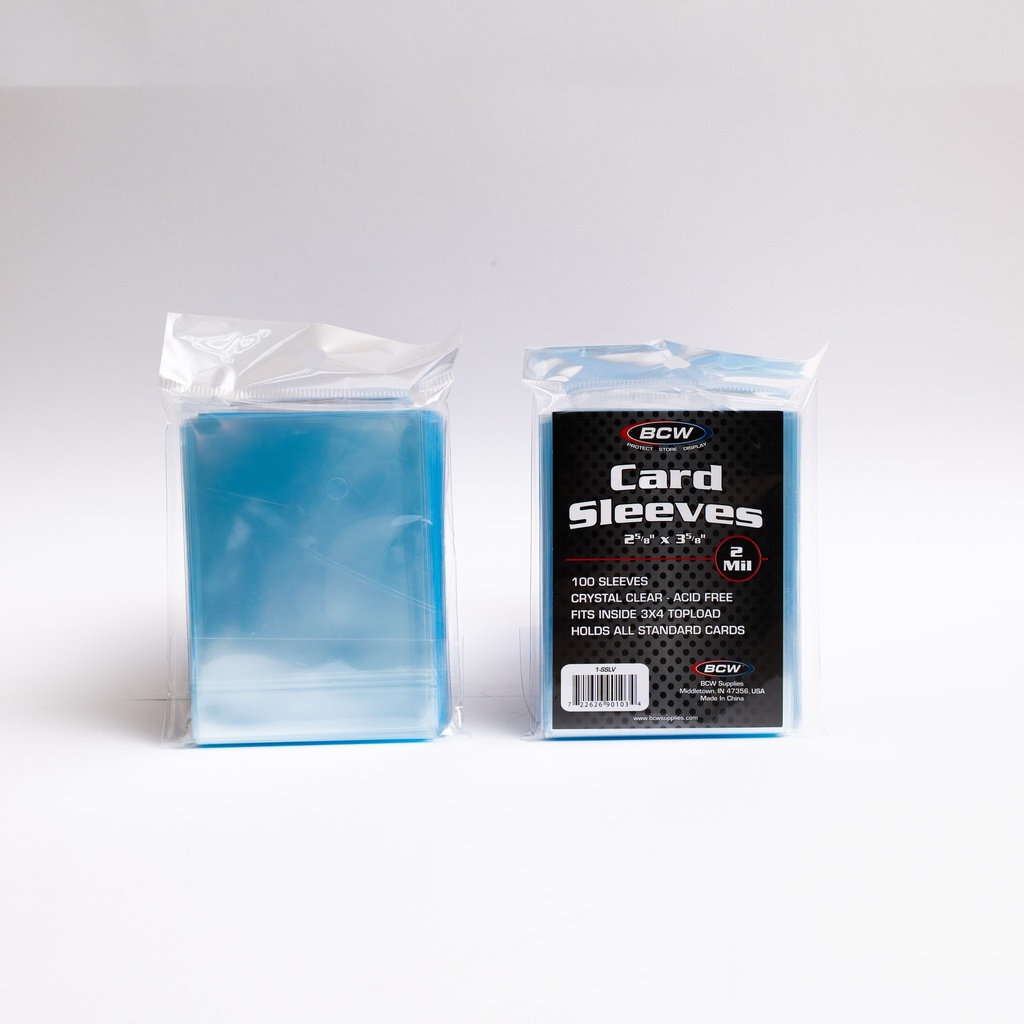 BCW Card Sleeves - 2 5/8” x 3 5/8” (100 Sleeves Pack)
