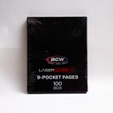 BCW LaserWeld 9-Pocket Page (100 Pages Per Box)