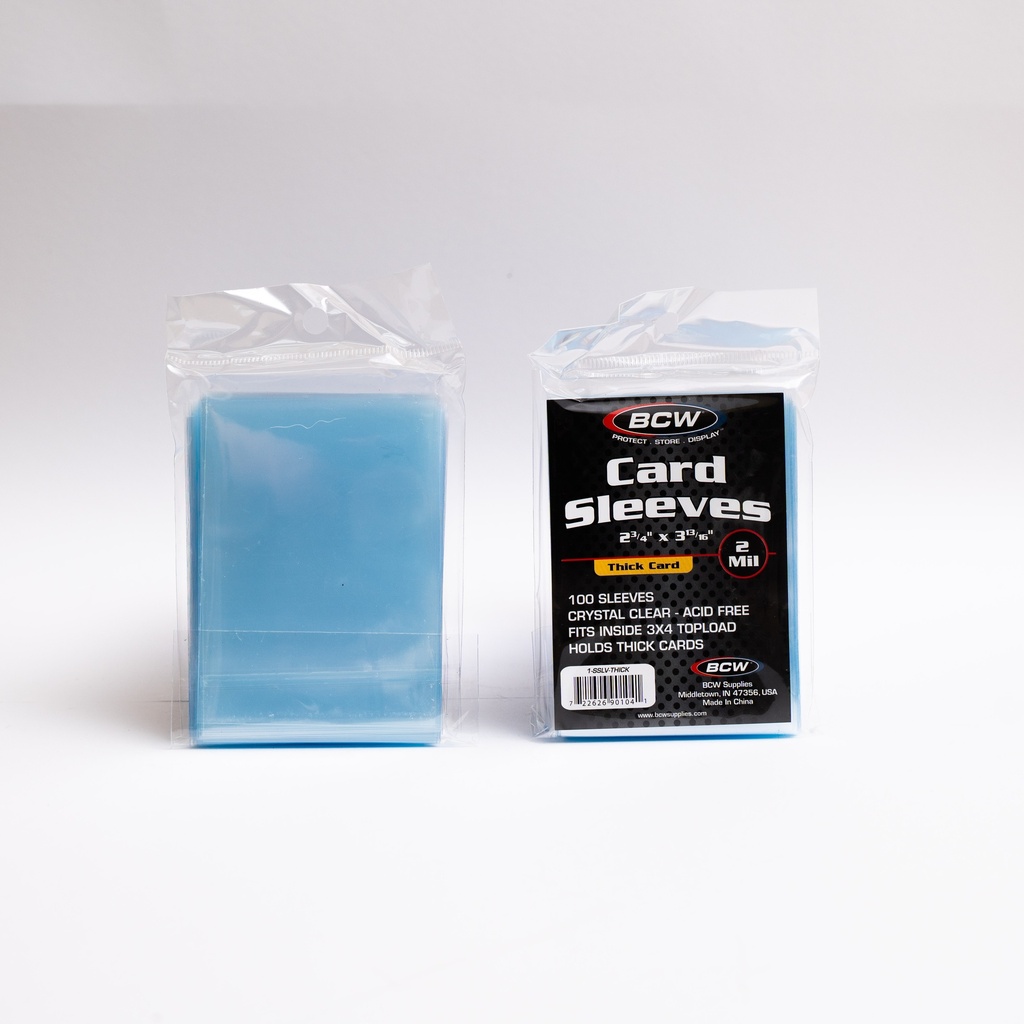 BCW Thick Card Sleeves - 2 3/4'' X 3 13/16" (100 Sleeves Pack)