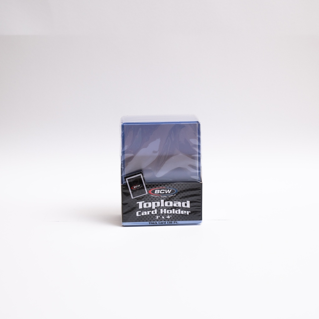 BCW Thick Card Topload Holder - 3" X 4"- 138 PT (10 Holders Pack)