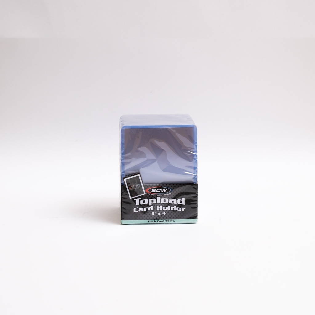 BCW Topload Card Holder 3' X 4'  Thick Card- 79 PT (25 Holders Pack)