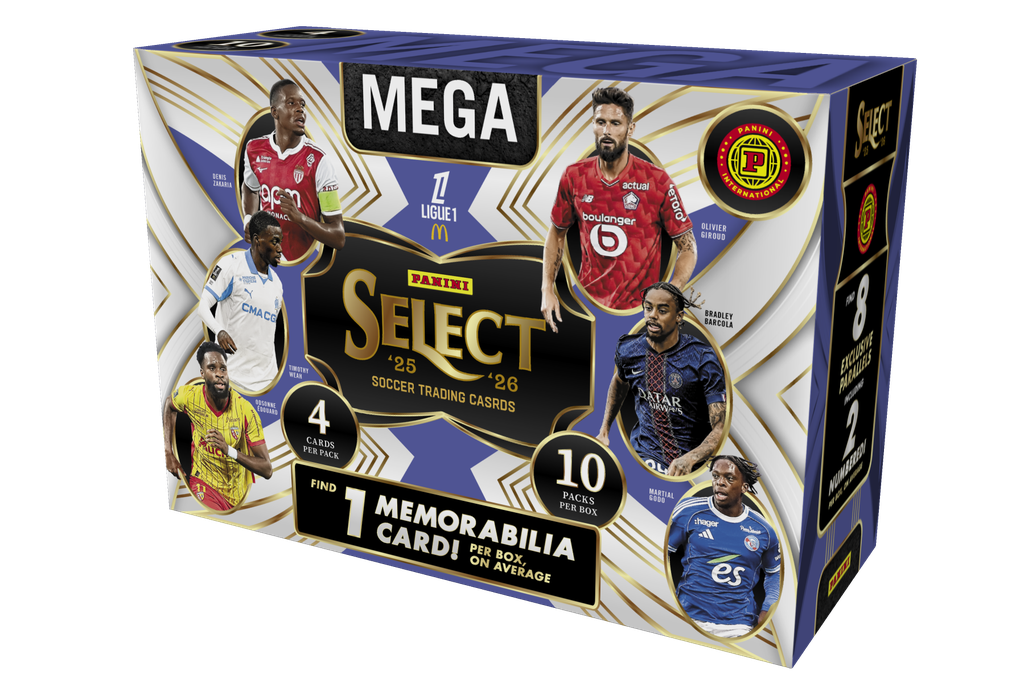 2025-26 Panini Select Ligue 1 Trading Card Box Hobby International Mega Box (Pack) 