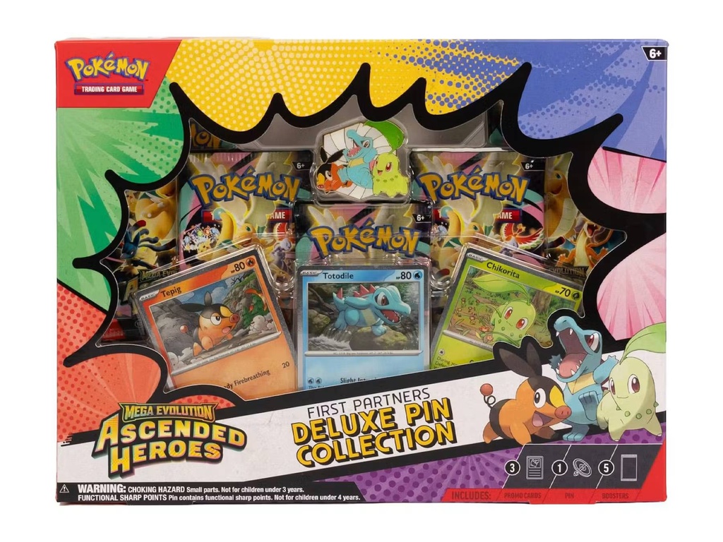 Pokemon Mega Evolution- Ascended Heroes First Partners Deluxe Pin Collection Box
