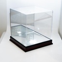 Antique Mahogany Acrylic Display Box for Basketball and Soccer Ball Measures 35.5x35x.5x36.7cm-BK1C
