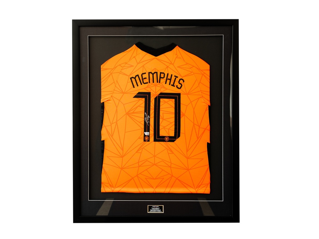 Memphis Depay Netherlands National Team Autographed 2020-21 Home Jersey