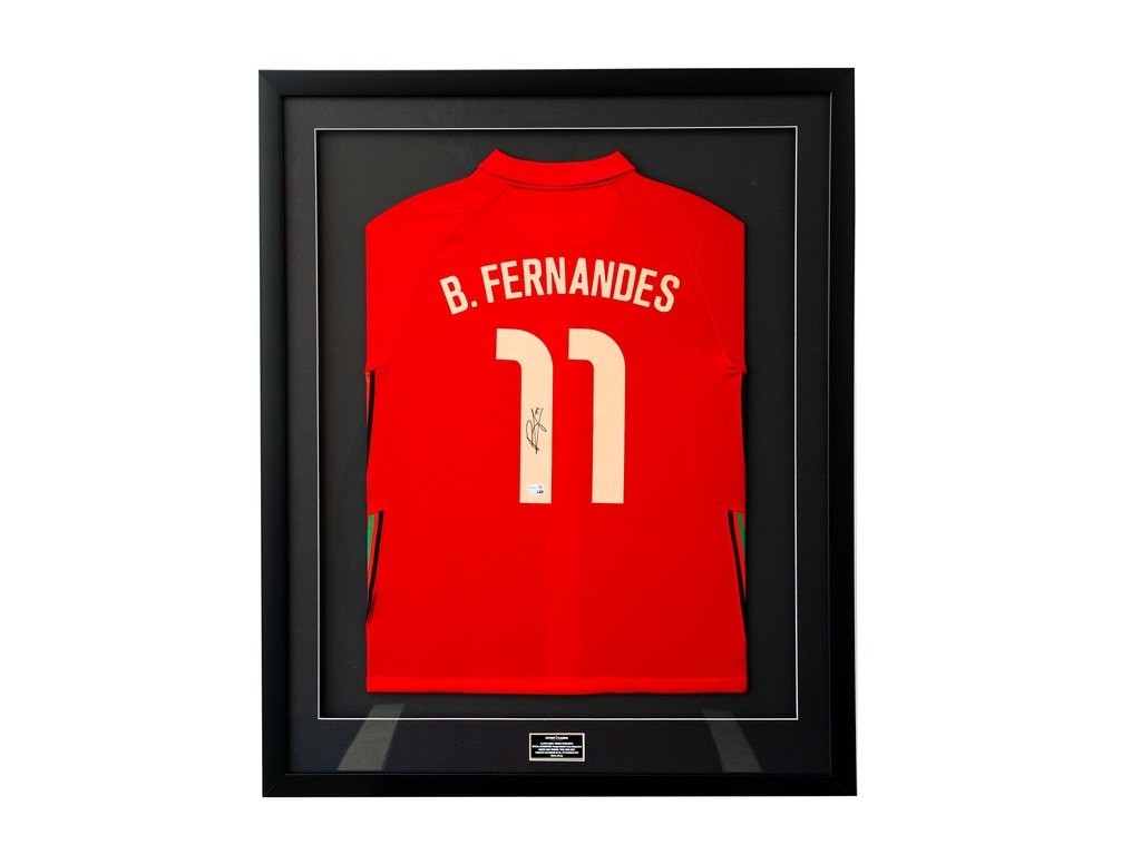 Bruno Fernandes Portugal National Team Autographed 2020-21 Home Jersey