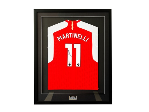 [JRSY-MA0806 ] Gabriel Martinelli Arsenal Autographed 2023-24 Red Adidas Authentic Jersey