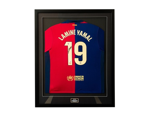 [JRSY-YA0032] Lamine Yamal FC Barcelona Autographed 2024-25 Red and Blue Nike Jersey