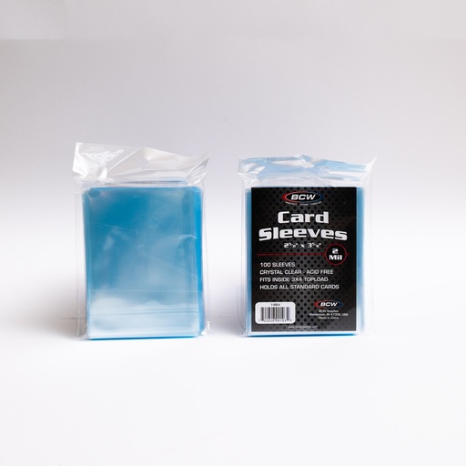 [1-SSLV] BCW Card Sleeves - 2 5/8” x 3 5/8” (100 Sleeves Pack)