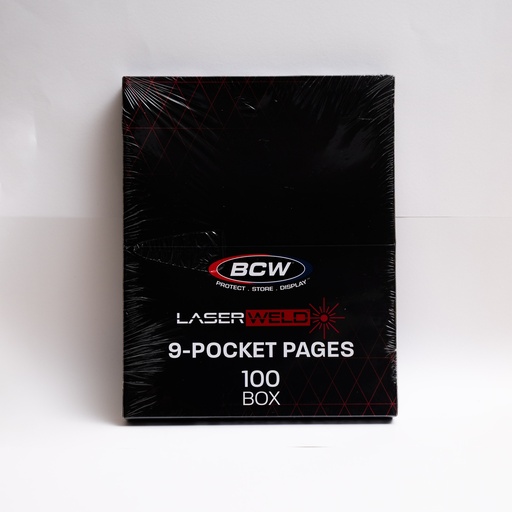 [1-LWP9T-100] BCW LaserWeld 9-Pocket Page (100 Pages Per Box)