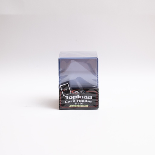 [1-TLCH-TH-7MM] BCW Topload Card Holder 3' X 4'  Thick Card- 240 PT (10 Holders Pack)