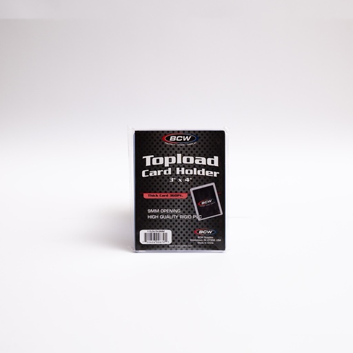 [1-TLCH-TH-9MM] BCW Topload Card Holder 3' X 4'  Thick Card- 360 PT