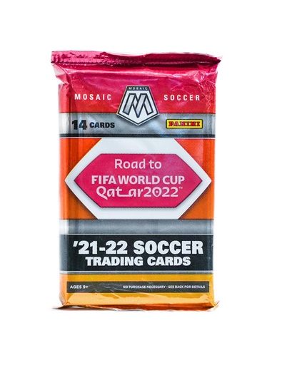 [2-99297-20] Panini Mosaic Road to FIFA World Cup Qatar 2022 Soccer Look for 10 Mega Box Exclusive Reactive Gold Parallels 2021-2022 