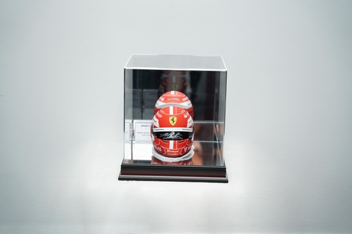 [DISPAMHC1C] Antique Mahogany Helmet Acrylic Display Box