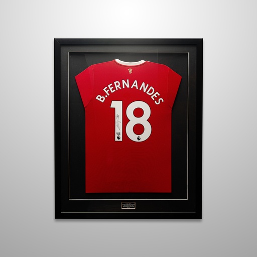 [JRSYFE0017] Bruno Fernandes Autographed Man UTD 21-22 Home Jersey