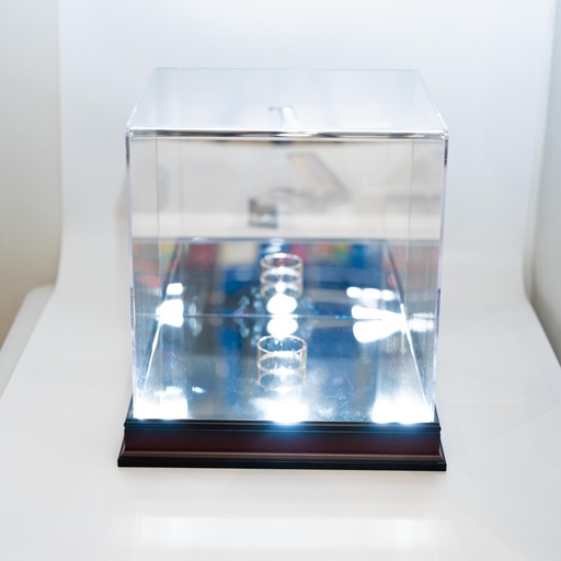 [DISPS50001] Antique Mahogany Acrylic Display Box for Soccer Shoes (Measures 37.5x29x31cm)