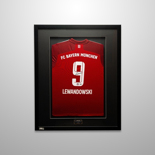 [JRSYLE0071] Robert Lewandowski Autographed Bayern Munich Adidas 21-22 Jersey